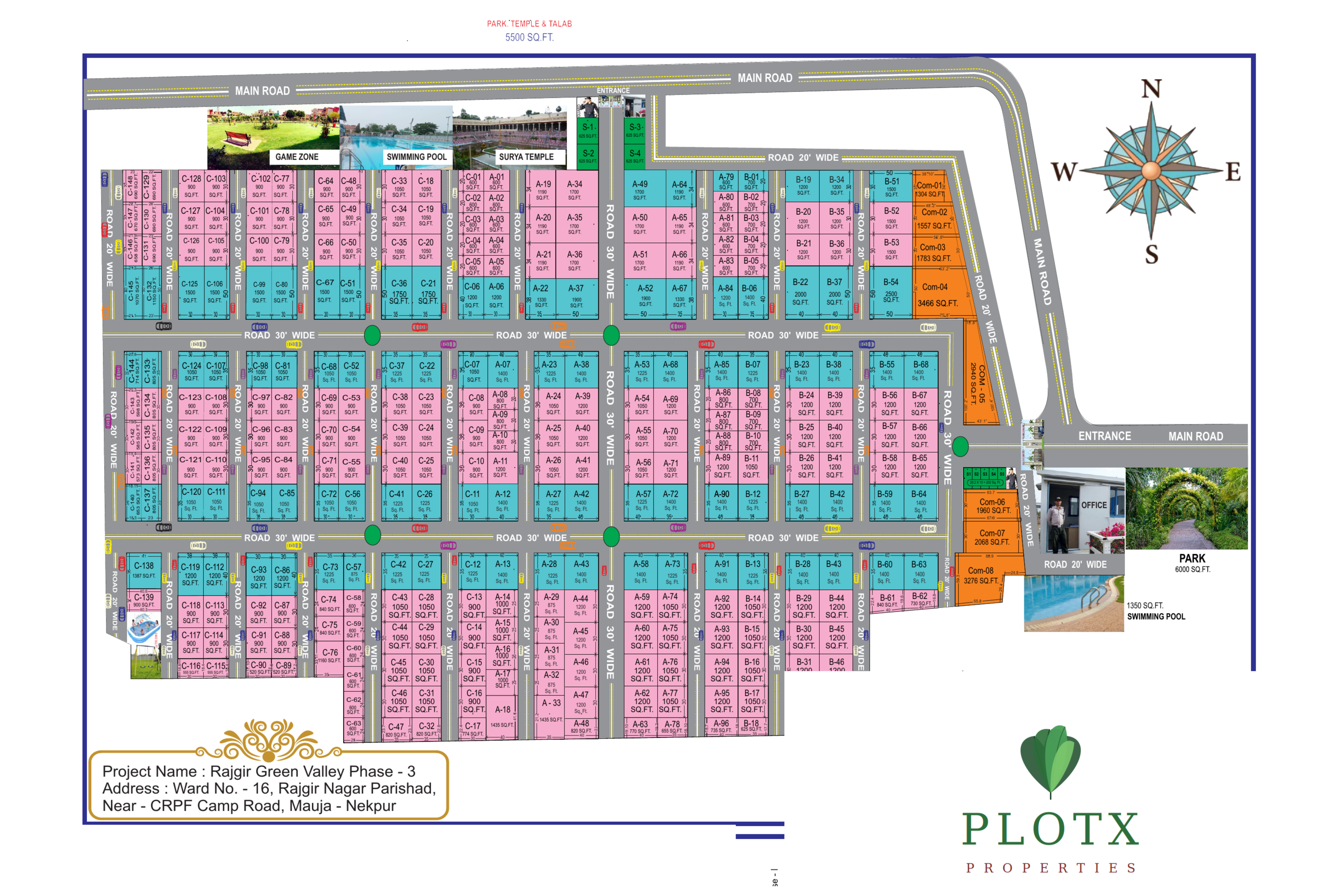 Rajgir Green Valley Phase 3 – Plot Layout Map, Nekpur